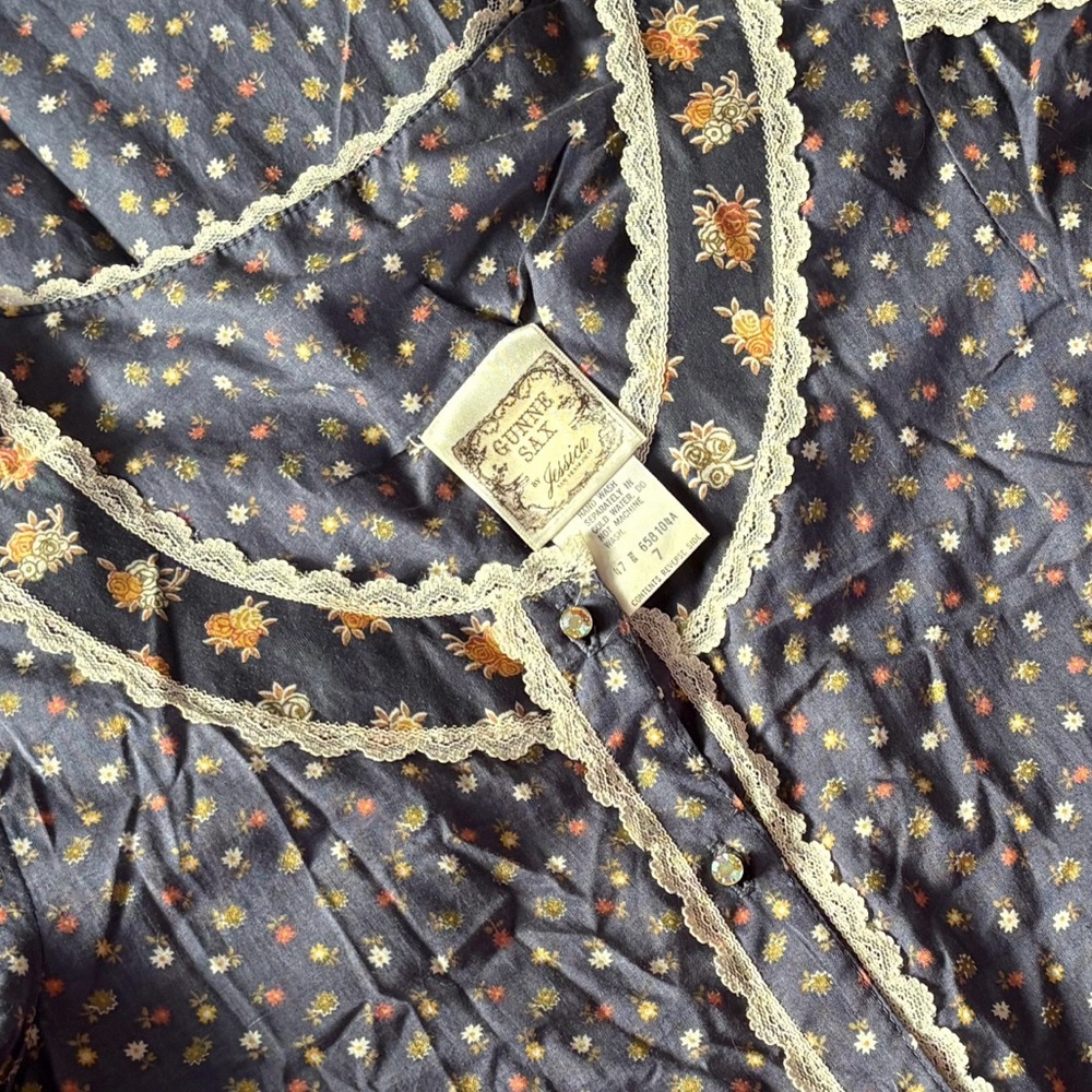 Gunne Sax Floral Midi Dress